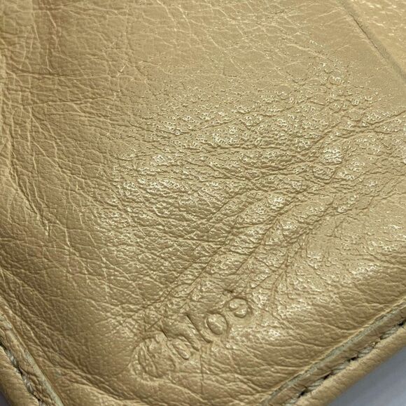 Chloe Beige Leather Small Designer Wallet w/ Box, Dust Bag & Authenticity Card - Picture 12 of 14